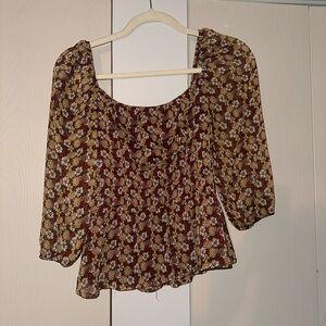 Floral Print Women's Top